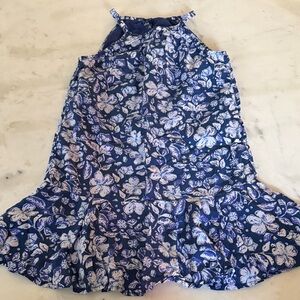 Vineyard Vines Blue Floral Kids Casual Dress 7-8